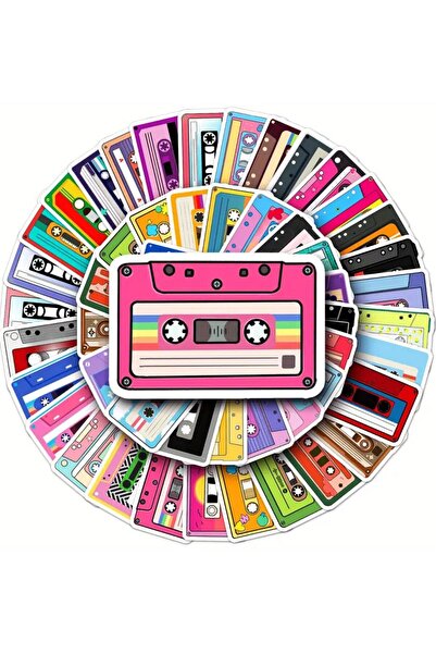 Rugs Modern Halı Leyla Koleksiyonu Çok Renkli Nostaljik Kasetler Detaylı Yuva...