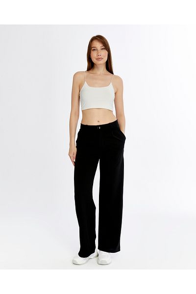 İkmal Loose Cut Palazzo Trousers with Replenishment Buttons