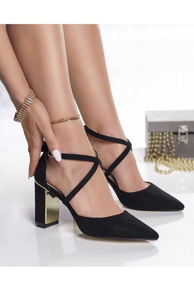 MODA STİL Women's black suede ainur shoes, 37