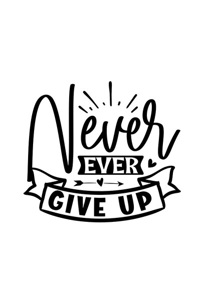 INOVATIX Σετ 8 τεμαχίων, Αυτοκόλλητο Ποτέ μην τα παρατάς, INOVATIX®. 6 εκ.