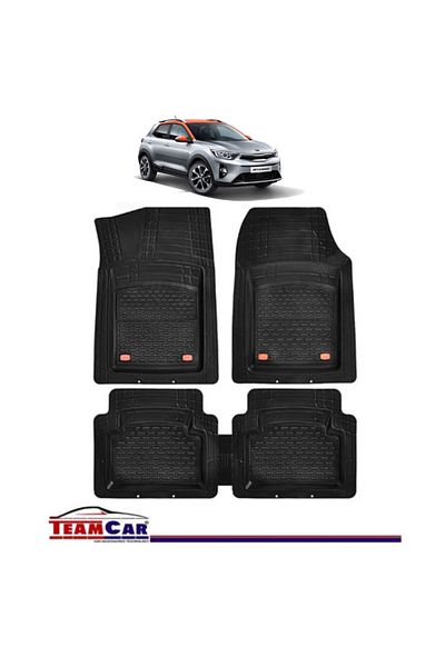 TEAMCAR ® Car Mats Kia Stonic YB Crossover (2017-present) - Black - Durable Rubber Tray Type