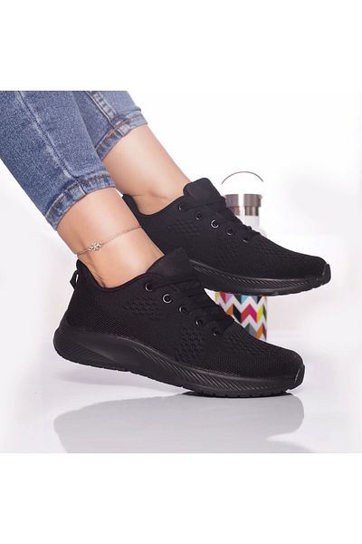 MODA STİL Cesara black textile sports shoes, 38