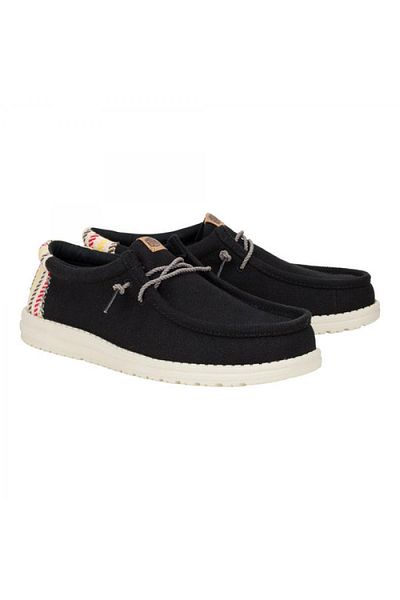 HEY DUDE 43094 Wally Resort Black-Red Men's Shoes