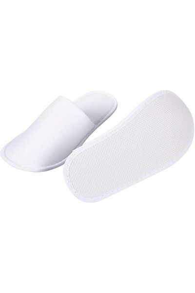 Lenjerii Deosebite Hotel slippers with 4 mm thick sole, universal size, White