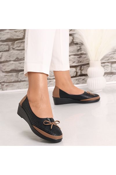 MODA STİL Women's Casual Shoes Black Made of Eco-Leather Fariha, 39