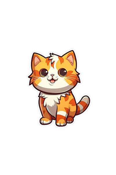 INOVATIX Σετ 8 τεμαχίων, Αυτοκόλλητο Γάτας με Φλαμουριά, INOVATIX®. 6 εκ.