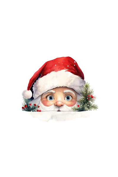 INOVATIX Σετ 8 τεμαχίων, αυτοκόλλητο Άγιου Βασίλη με κλαδιά έλατου, INOVATIX®...