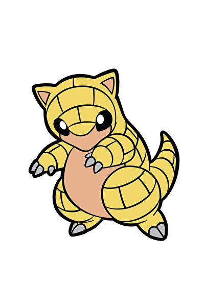 INOVATIX Set de 8 piese, autocolant Pokemon Sandshrew, INOVATIX®. 6 cm