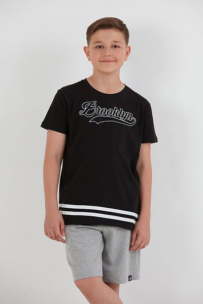 Fulla Moda 100% Cotton Brooklyn Printed Boy's T-Shirt