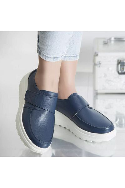 MODA STİL Casual shoes demi navy natural leather, 37