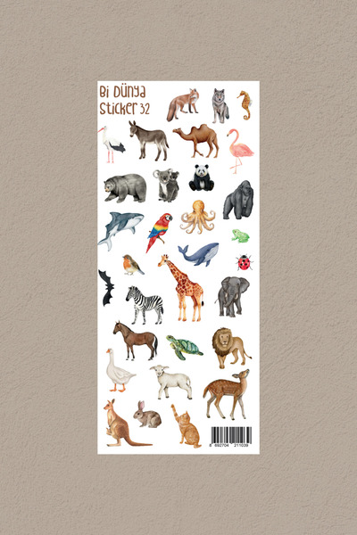 Bi Dünya Haber M32 – Hayvan Temalı Sticker Seti