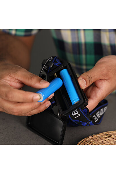 KRYPTON Rechargeable LED Headlamp – 500 Lumens, Zoom, 90° Tilt, 3 Modes, for Outdoor Use