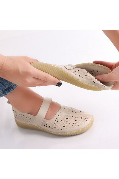 MODA STİL Women's Casual Shoes Beige Made of Amata Eco-Leather, 41