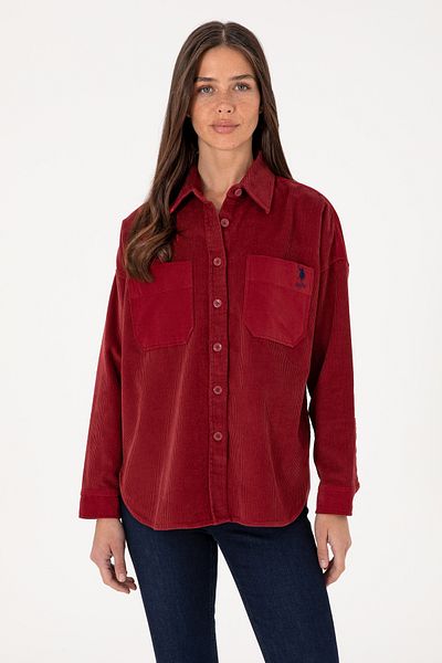 U.S. Polo Assn. Women's Cherry Long Sleeve Tunic Shirt 50290001-Vr223