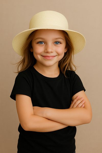 SUVE GOLD Girl's Straw Sun Hat – Summer, Uv Protection