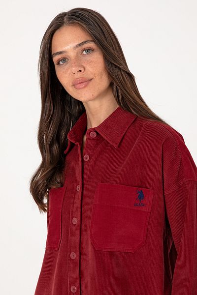 U.S. Polo Assn. Women's Cherry Long Sleeve Tunic Shirt 50290001-Vr223
