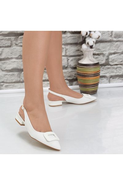 MODA STİL Women's White Lomis Ecological Leather Shoes, 37