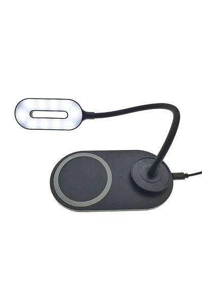 Platinet 3W Led desk lamp, Platinet 45248, with 5W Qi wireless charger, adjustable arm