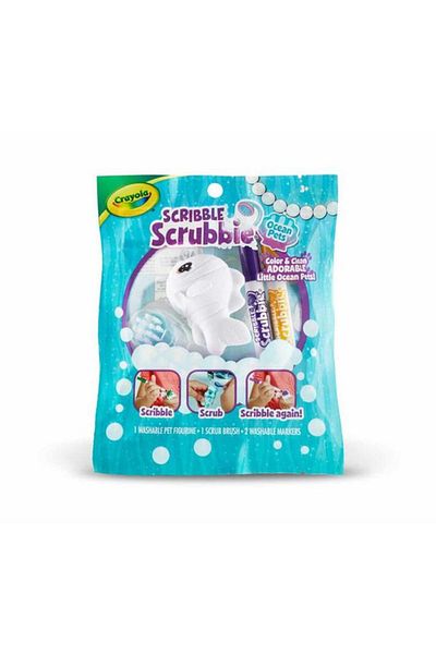 Generic Crayola Color and Wash Creative Scribble Scrubbie Ocean Animal Play Set Multicolor CRA7474830000