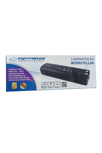 ESPERANZA Laminator A4 Esperanza Interstellar 93251, 300 mm/min, laminare A6-A4-carte vizita, negru