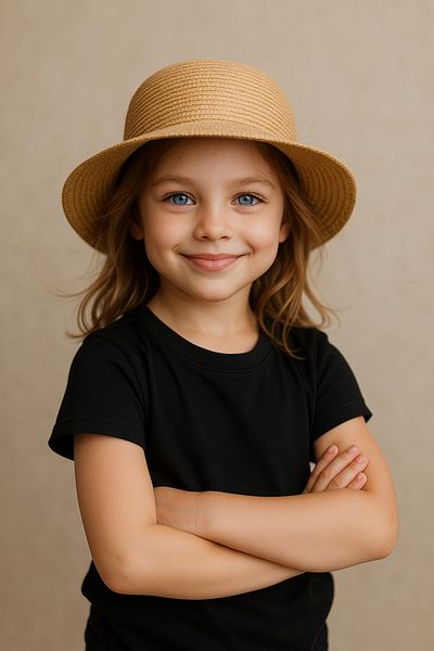 SUVE GOLD Girl's Straw Sun Hat – Summer, Uv Protection
