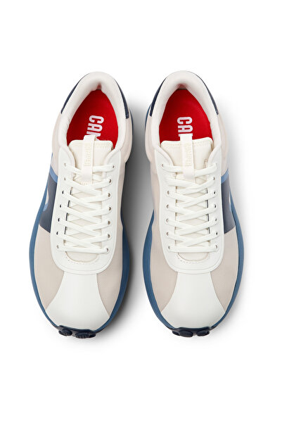 CAMPER Men's Blue/Grey Lace-Up Sneakers with Soft Sole & Mesh Detailing PelotasAthens