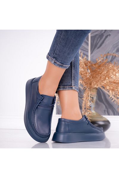 MODA STİL Women's casual shoes Navy Blue made of natural leather Sandy, 38
