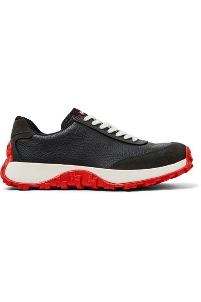 CAMPER Men’s Red/Black Genuine Leather Sneakers with Soft Sole, Perfect for Running – DriftTrail