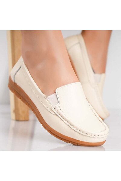 Botinelli Pantofi sport damă bej din piele Comoi, 41