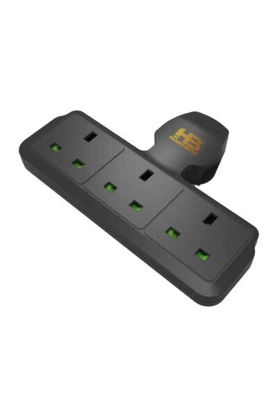 Generic HOME BEST 3-Outlets Adapter Black