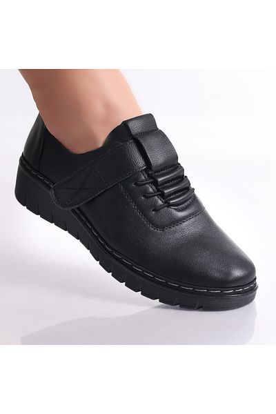 MODA STİL Women's casual shoes Black Eco-leather Magaly, 40
