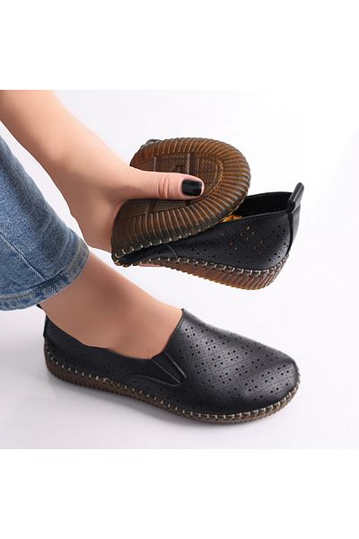MODA STİL Women's Casual Shoes Black Sovani Ecological Leather, 40