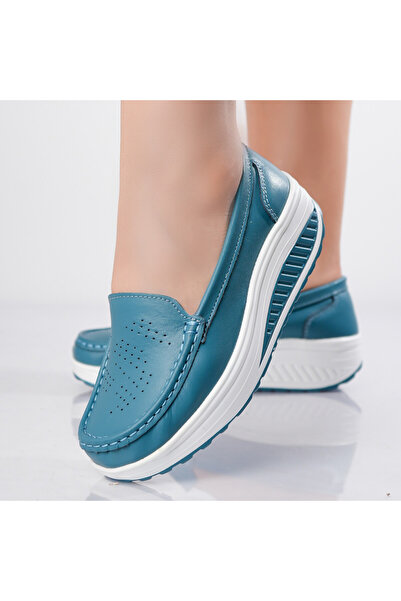 Botinelli Women's casual shoes Blue leather Nancy, 37