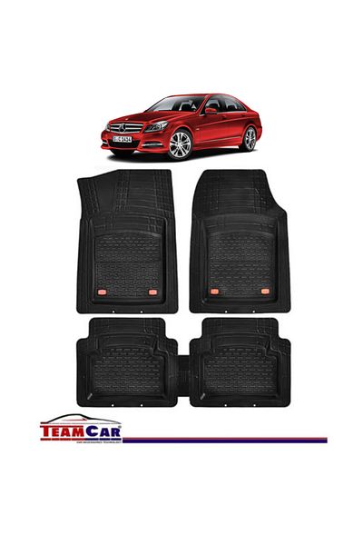 TEAMCAR Covorașe auto tip tavă Mercedes-benz Clasa C W204 (2007–2014) Negru