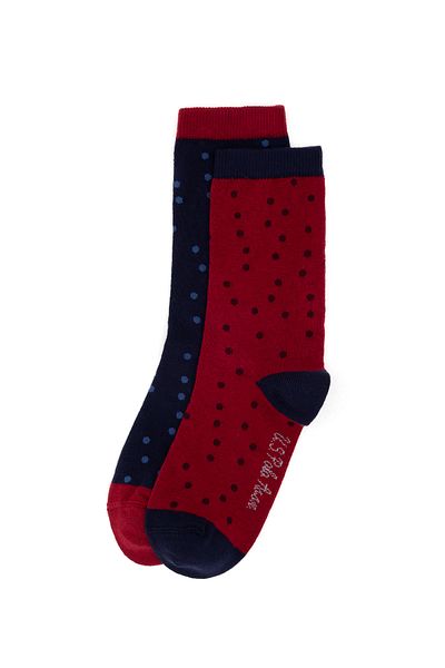 U.S. Polo Assn. Women's Burgundy 2-Piece Socks 50298995-Vr014
