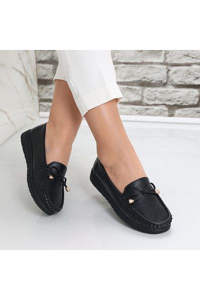MODA STİL Women's Casual Shoes Black Made of Ecological Leather Lujaina, 36