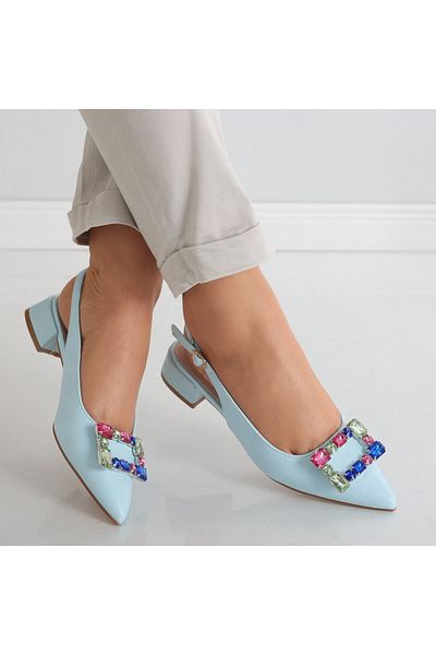 MODA STİL Women's Blue Shoes Made of Eco-Leather Enver, 37