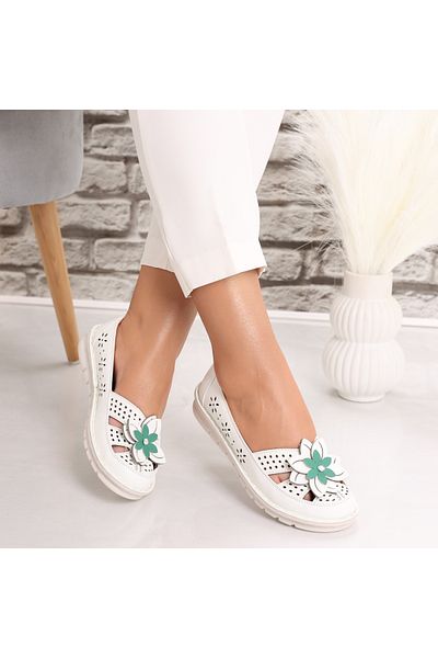 MODA STİL Women's Casual White Shoes Made of Etrona Ecological Leather, 40