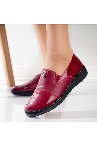 MODA STİL Women's Casual Red Shoes Made of Ecological Leather Droi, 39