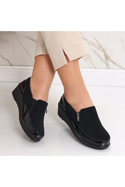 MODA STİL Women's casual black shoes made of eco-leather Sue, 37
