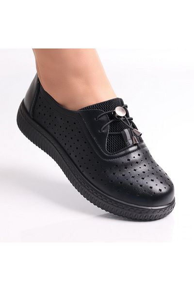 MODA STİL Women's Casual Black Shoes Made of Eco-Leather Erica, 39