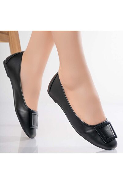 Botinelli Women's Black Ballerinas Made of Iumna Ecological Leather, 35