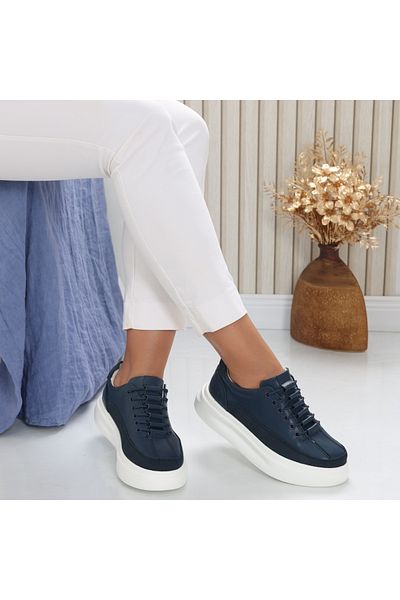 MODA STİL Women's casual shoes Navy Blue made of natural leather Chlora, 39