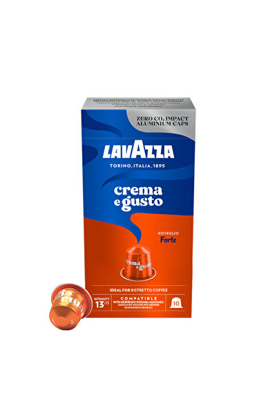 LavAzza كبسولات كريما جوستو فورتي الشبة من إن سي سي، 10 قطع