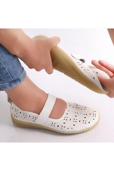 MODA STİL Women's casual white shoes made of Amata Eco-leather, 41