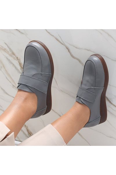 MODA STİL Women's casual shoes, Grey, made of natural leather, Jarin, 41