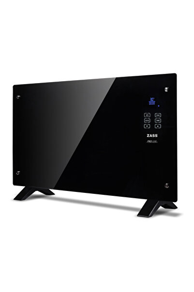 Zass Convector electric din sticlă Zass ZKG 02 BR, suprafață din sticlă, telecomandă, afișaj LCD cu ecran tactil