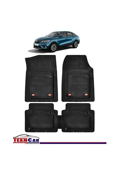 TEAMCAR ® Car Mats Tray Type Renault Arkana (2021-2024) Black Durable Material