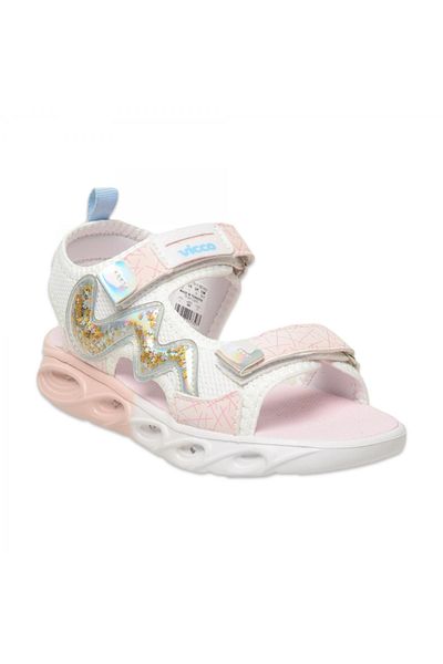 Vicco 332.F25Y.179 Legendy Filet Lighted Phylon White Girl's Sandals