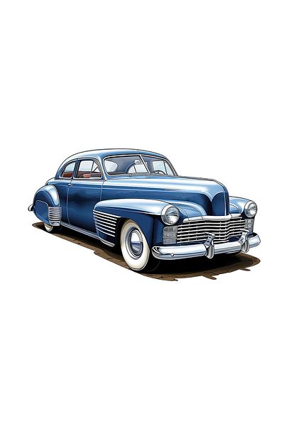INOVATIX Set de 8 piese, Autocolant Mașină de epocă Cadillac Seria 62, INOVATIX®. 6 cm